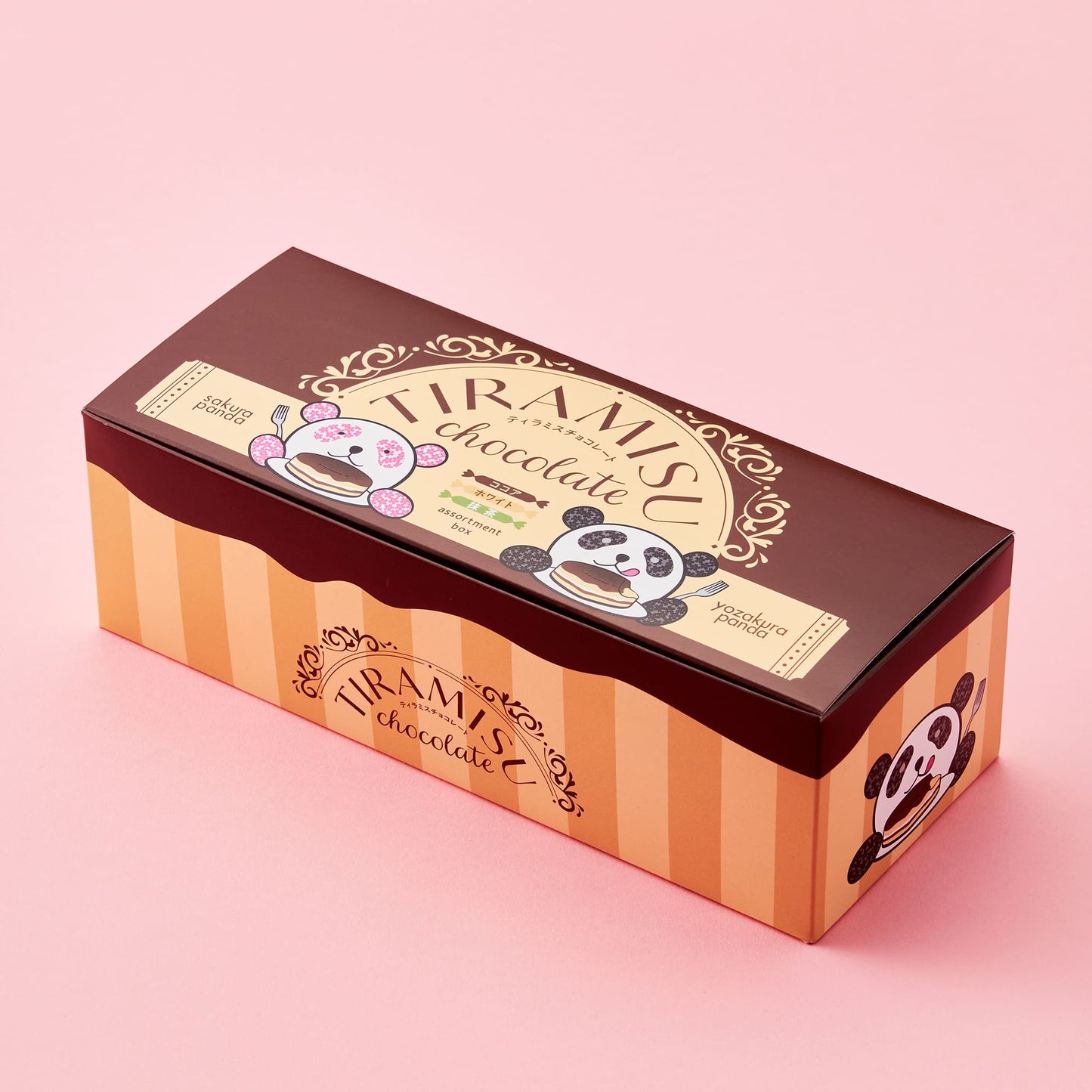 さくらパンダ ティラミスチョコ 3フレーバーセット(ココア・抹茶・ホワイト)大紙袋付