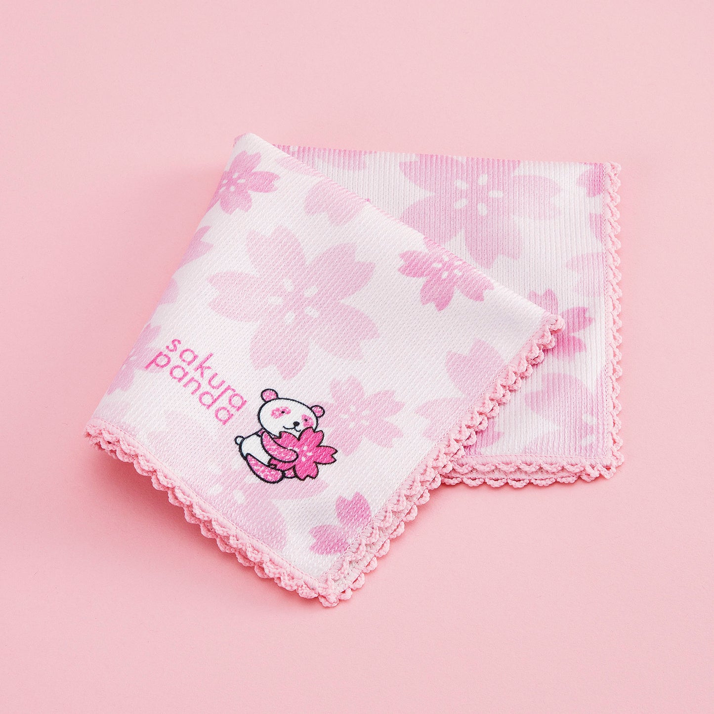 さくらパンダ 国産ハンドタオル（さくら柄）